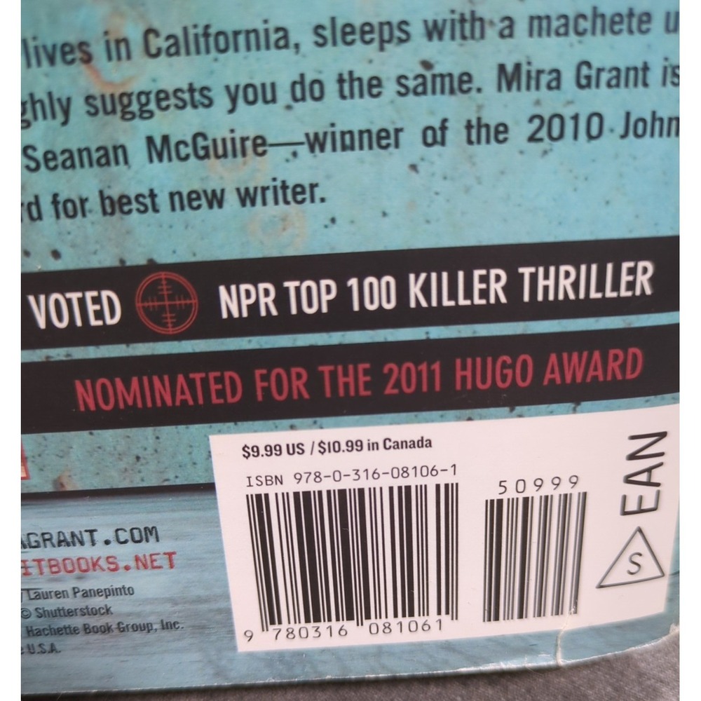 Deadline Mira Grant Seanan McGuire Newsflesh Series Book 2 First Edition PB 2011 - Picture 13 of 13